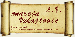 Andreja Vukajlović vizit kartica